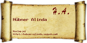 Hübner Alinda névjegykártya